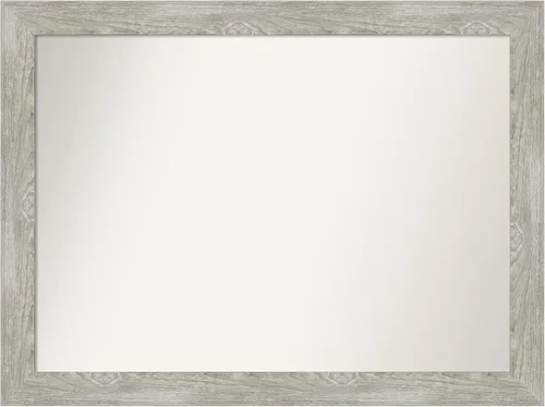 Miniatura 188 de Amanti Art Espejo de baño gris para sobre el fregadero, 31 x 48 pulgadas, espejo de tocador rectangular estrecho de color gris, marco de madera
