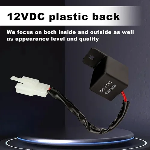 Miniatura 4 de Relé intermitente LED de 2 pines, relé de 12 V para relés de señal de giro LED de coche, relé de flash ajustable, kit de conectores de cableado