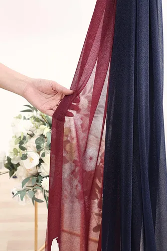 Miniatura 6 de 2 paneles de cortinas de arco de boda de 20 pies sin arrugas, tela drapeada, ligeramente brillante para decoración de ceremonia de boda, recepción