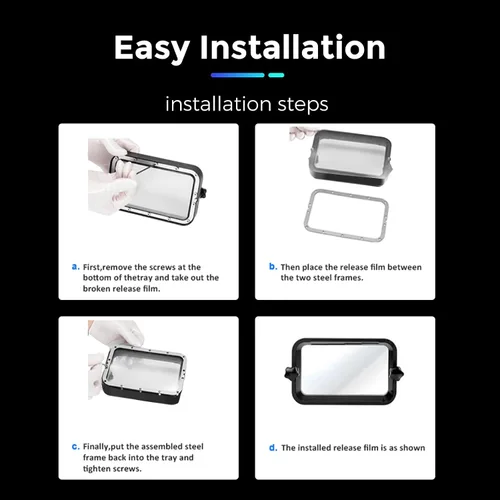 Miniatura 6 de Creality 3D Creality FEP Film Release Films 10.472x7.480x0.006 in para Creality LD-006, Halot-Lite, Halot-Sky, Halot Sky 2022 Mono LCD Resina 3D