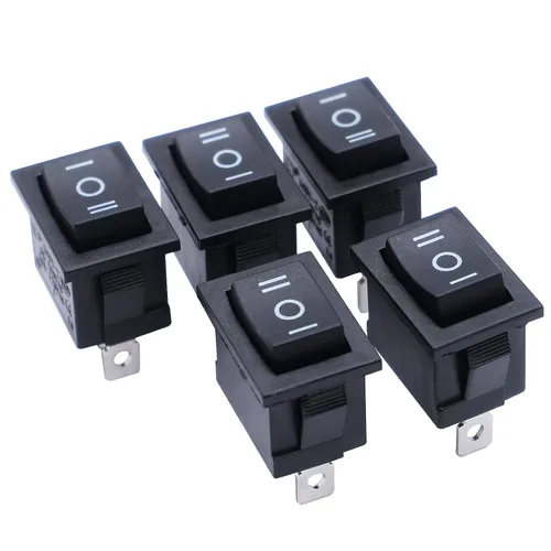 Miniatura 19 de mxuteuk Interruptor basculante momentáneo (ENCENDIDO) - Apagado de palanca DPST Power 4 Pin AC 250V 6A 125V 10A, uso para coche, barco