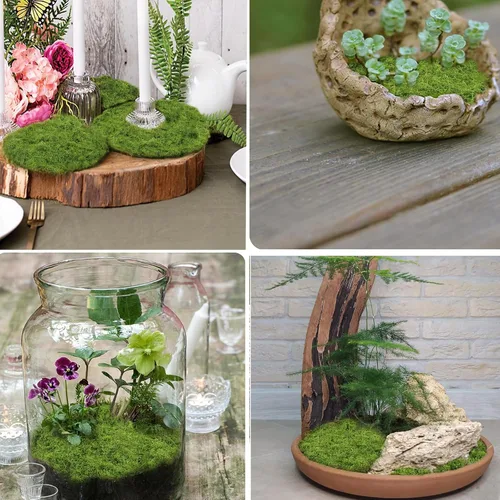Miniatura 5 de Musgo falso para manualidades 39" x 39" musgo sintético para plantas de interior, musgo artificial para decoración, césped sintético verde para 39 x