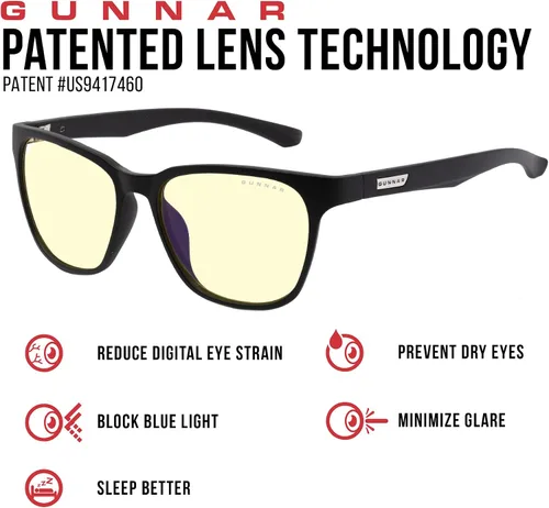 Miniatura 5 de GUNNAR - Gafas para juegos y computadora - Bloqueo de luz azul, protección UV - Berkeley Marco de ónix desteñido