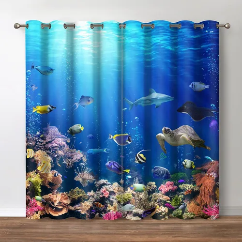 Miniatura 21 de Jekeno - Cortinas opacas retro de música con tema de notas musicales impresas, cortinas decorativas para amantes de la música, dormitorio, sala