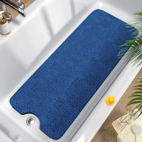 Miniatura 12 de HITSLAM Tapete de ducha antideslizante, tapete de bañera antideslizante de 24 x 24 pulgadas con drenaje, tapete de baño de ducha de PVC suave