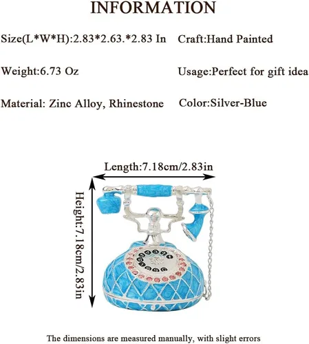 Miniatura 25 de QIFU Caja de baratija pintada a mano con bisagras, regalo único para la familia
