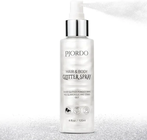 Miniatura 9 de Pjordo Spray de purpurina corporal, spray brillante, purpurina dorada para cabello y cuerpo, spray para el cabello con purpurina, aerosol para Dorado
