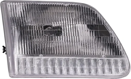 Go-Parts - Conjunto de Faro Delantero para Ford Serie F 1997-2003 Derecha (Pasajero), Halógeno, Sin Soporte, Fabricado a partir de julio de 1996,