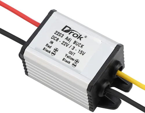 Miniatura 4 de DROK Convertidor de voltaje de CC a CC impermeable regulador de voltaje 8-22V a 3-15V 5V 12V 3A salida ajustable transformador de fuente