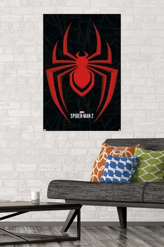 Miniatura 2 de Trends International Marvel's Spider-Man 2 - Póster de pared con icono de Miles Morales, 34 pulgadas de largo x 22.4 pulgadas, versión premium sin