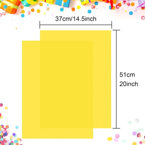 Miniatura 2 de CHRORINE 60 hojas de papel de seda amarillo - Papel de seda de Acción de Gracias para envolver regalos artísticos a granel para manualidades DIY