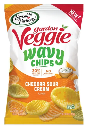 Miniatura 14 de Sensible Portions Chips ondulados vegetarianos, sabor a sal marina, chips sin gluten, bolsa de 7 onzas, paquete de 6