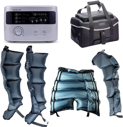 Miniatura 10 de DOCTOR LIFE LX9max para Todo el Cuerpo (A) - Sistema de Recuperación de Compresión de Aire Secuencial: Dispositivo + Piernas (L) + Brazo + Cintura +
