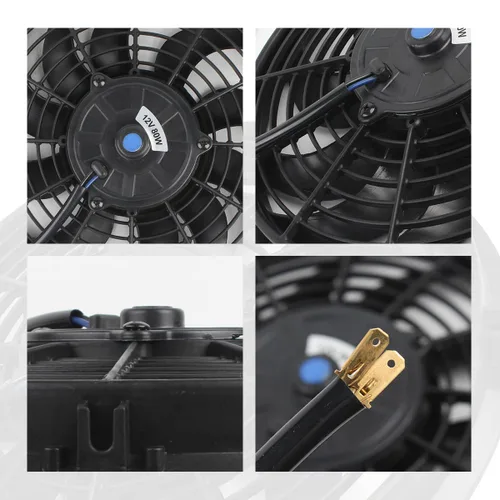 Miniatura 2 de Ventilador Eléctrico Universal para Radiador Automotriz de 10 Pulgadas, Ventiladores de Refrigeración Delgados de 12V de Tracción, Aspas Anchas