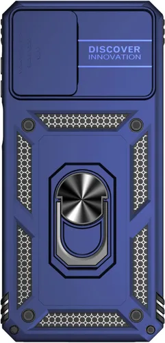 Miniatura 5 de Funda para Redmi Note 10 4G / Note 10S 4G / Note 11 SE (India), funda para Xiaomi Poco M5s 4G con soporte de anillo cubierta azul