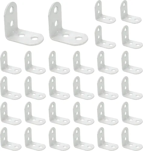 Miniatura 8 de Soporte de esquina de 0.75 pulgadas en L, soportes de ángulo recto de 90 grados, soportes de acero inoxidable para muebles de madera, mesas, sillas