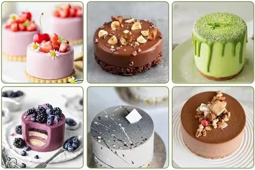 Miniatura 4 de OCPO KITCHEN Molde de silicona cilíndrica redonda 3D para hornear pasteles de mousse, dulces, pasteles, chocolate, cupcake, galletas, molde
