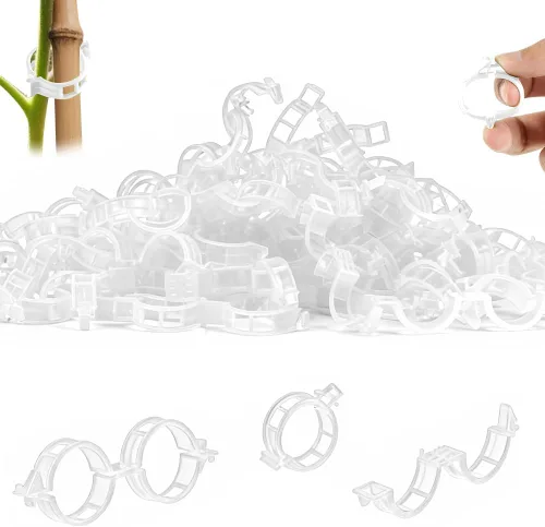 FXOICMI Clips de soporte para plantas, clips de fijación de jardín de plástico para plantas trepadoras, vides de tomate y uva, clips de jardín de