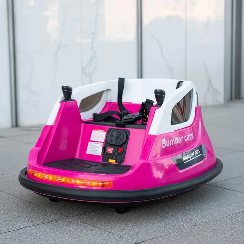 Miniatura 12 de Coche de parachoques eléctrico de 12 V para niños, juguete giratorio de 360 grados con control remoto, 2 velocidades, música Bluetooth, luces LED