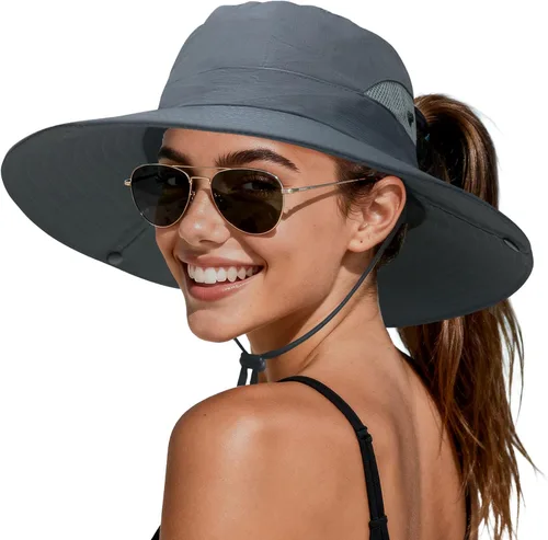 Miniatura 18 de PFFY Sun Beach Hats for Women Men UV Protection Wide Brim Foldable Fishing Sun Bucket Hat Outdoor Essentials