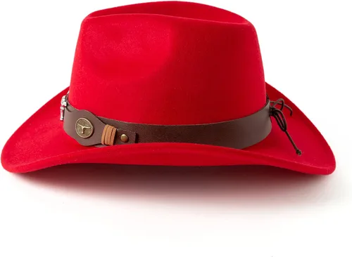 Miniatura 3 de Gossifan Sombreros clásicos de vaquera occidental para mujer con cinturón ancho