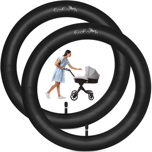EcoEarth Reemplazo de neumáticos de tubo interior (paquete de 2, 16 pulgadas x 1.5/1.75/1.95/2.125) para bicicleta y cochecito de correr, compatible