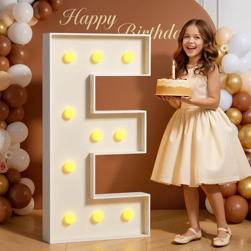 Miniatura 51 de Números de marquesina de 4 pies de alto, 4 pies de alto, números grandes iluminados 0 para 30, 40, 50, 60, decoración de fiesta de cumpleaños