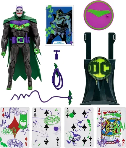 Miniatura 3 de McFarlane Toys - DC Multiverse Batman White Knight (Jokerized), figura de acción de 7 pulgadas, etiqueta dorada
