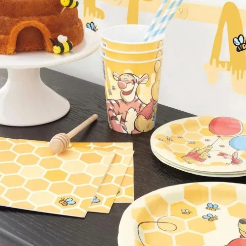 Miniatura 3 de Unique Disney Winnie the Pooh - Servilletas de almuerzo (paquete de 16), perfectas para celebraciones mágicas y fiestas temáticas