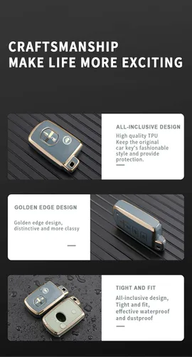 Miniatura 6 de Para Toyota 86 Crown Mark X Camry Prius Wish Ractis Avensis Aqua IQ Vitz Land Cruiser Prado Key Fob Accesorios Cubierta de la llave Smart Key Holder