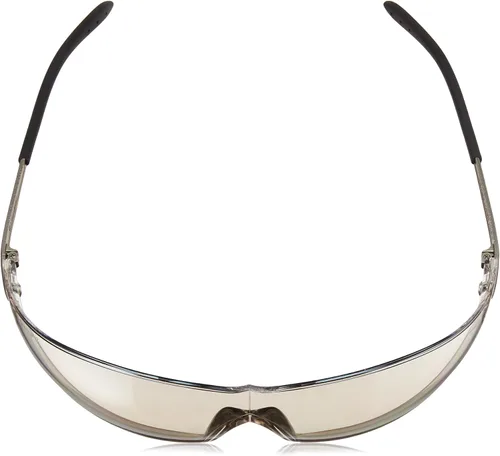 Miniatura 4 de MCR Safety Gafas de seguridad S2119 Blackjack con patillas de metal cromado y lente de espejo transparente para interiores y exteriores