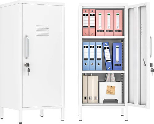 Miniatura 17 de GAIOUS Armario de almacenamiento de armario de metal de 24 pulgadas de alto con 1 puerta, gabinete de almacenamiento de archivos bloqueado con 1