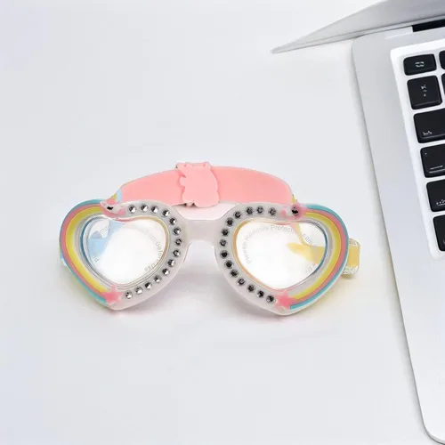 Miniatura 4 de Hemobllo Swim Goggles with Heart-shaped Frame Comfortable Anti-leak Eye Protector for Lightweight Flexible Strap and Fog Resistant Pool Glasses for