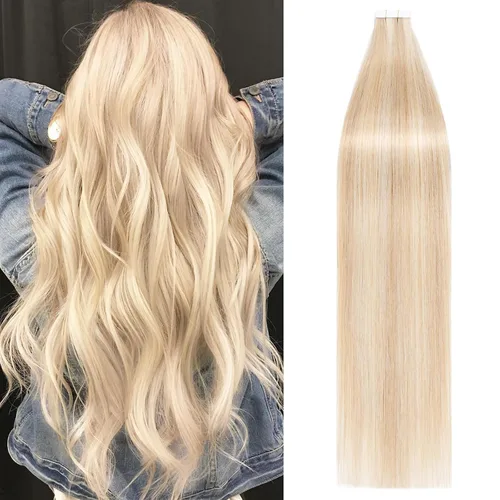 Miniatura 7 de Rich Choices Extensiones de cabello humano con cinta, 40 unidades, 3.53 oz, 100% Remy, extensiones de cabello humano real, extensiones de cabello