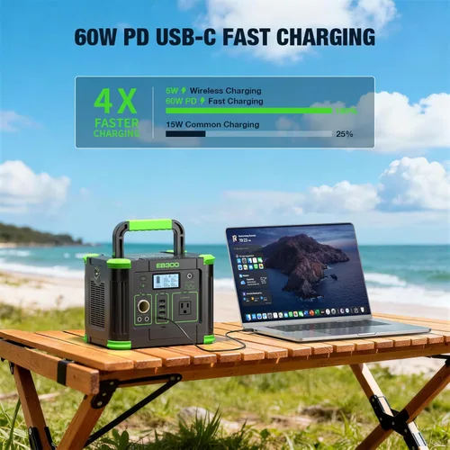 Miniatura 7 de GRECELL Estación de energía portátil de 330 W con panel solar de 100 W, estación de energía portátil de 288.6 Wh, generador solar de 330 W, salidas