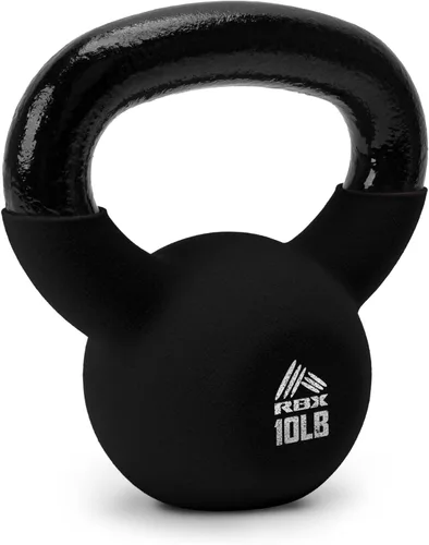 RBX Pesa rusa de neopreno, mango ancho, núcleo de hierro, parte inferior plana, ideal para todos los niveles de fitness