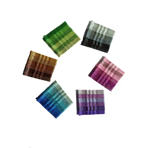 WHITEBRIDGE 144 horquillas brillantes para mujer, horquillas de peinado de colores surtidos para varios peinados, pinzas invisibles de metal para el