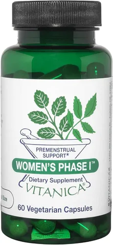 Miniatura 8 de Vitanica Fase I para mujeres, apoyo premenstrual, vegano, 60 cápsulas