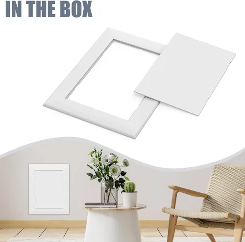 Miniatura 9 de Flamorrow Panel de acceso para paneles de yeso, puerta de acceso de fontanería, cubierta de orificio de pared autoadhesiva de 5 x 7 pulgadas