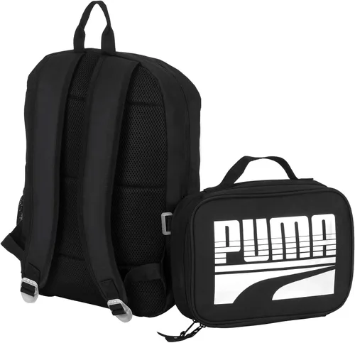 Miniatura 2 de PUMA - Combo de juego de mochila y lonchera para niños NegroPlateado