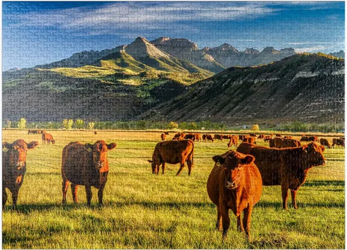 Miniatura 8 de MyPuzzle Fall On A Colorado Cattle Ranch Near Ridgway - Rompecabezas prémium de 100 piezas para adultos