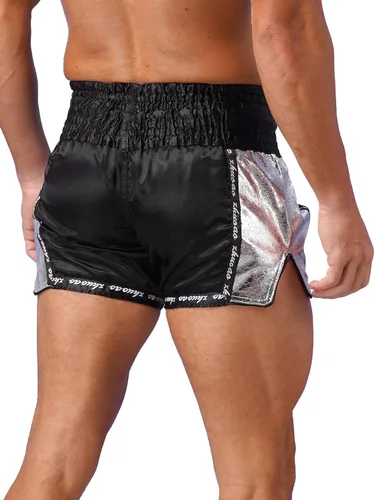 Miniatura 4 de Pantalones cortos de boxeo Muay Thai para hombre, pantalones cortos de kickboxing, artes marciales, entrenamiento, gimnasio, entrenamiento