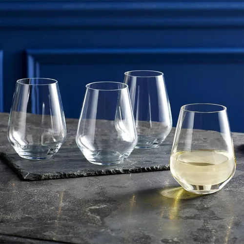 Miniatura 8 de Libbey Signature Greenwich - Juego de 6 copas de vino sin tallo, modernas copas de vino para vino tinto y blanco, juego de copas de vino sin tallo