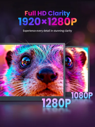 Miniatura 2 de Monitor portátil con soporte de 10.5 pulgadas, ultra delgado, mini 16:10 FHD, visión amplia de 178°, cuidado ocular 1500:1,100% sRGB, monitor