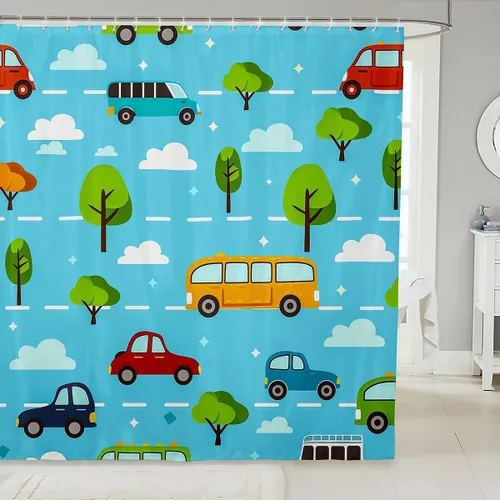 Miniatura 15 de Butterfly Shower Curtain Bohemian Bathroom Shower Curtain Set for Kids Adult Sun Moon Bath Curtain Yellow Butterfly Waterproof Curtains Room Decor