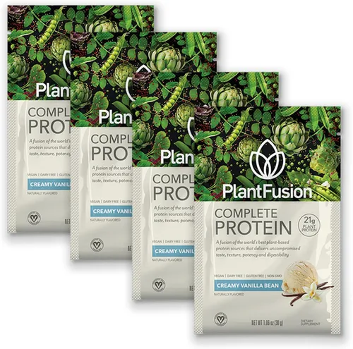 PlantFusion - Paquetes de muestra de proteína vegana completa en polvo - Paquetes de proteína en polvo a base de plantas para llevar con BCAA y