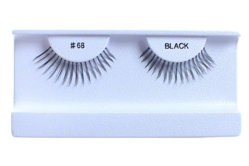 Miniatura 7 de 10 pares de pestañas postizas 100% cabello humano negro natural #99 negro (Black-99)