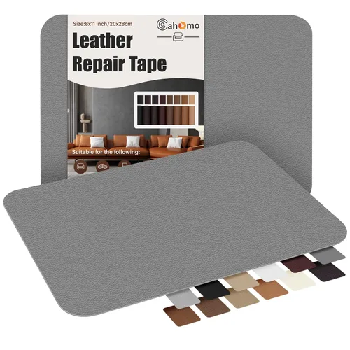 Miniatura 22 de Cahomo - Cinta de parches autoadhesivos para reparación de cuero para sofás - 8x11 pulgadas, kit de reparación de vinilo y cuero para muebles, Café