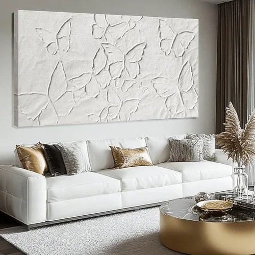 Miniatura 9 de SHEYOYE Lienzo abstracto de montaña gris azul y gris pardo con colinas verde oliva, 32 x 71 pulgadas, decoración de paisaje con textura grande