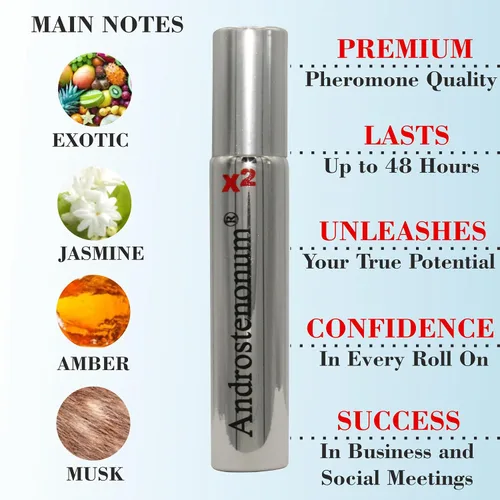 Miniatura 3 de ANDROSTENONUM MAX & X2 Pherolec - Aceite de perfume de feromonas masculinas globales para él, real de larga duración, original, mejores feromonas